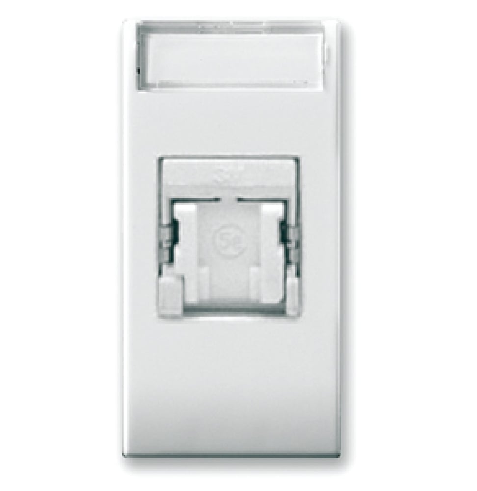 Domus S44 Presa RJ45 Cat6 FTP Connettore 3m con Tappo Bianco Lucido - AVE ICV-441029C6S