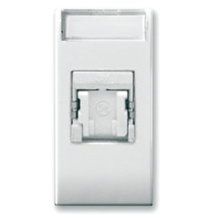 Presa RJ45 Cat6 FTP Connettore 3M con Tappo Bianco Lucido - AVE ICV-441029C6S