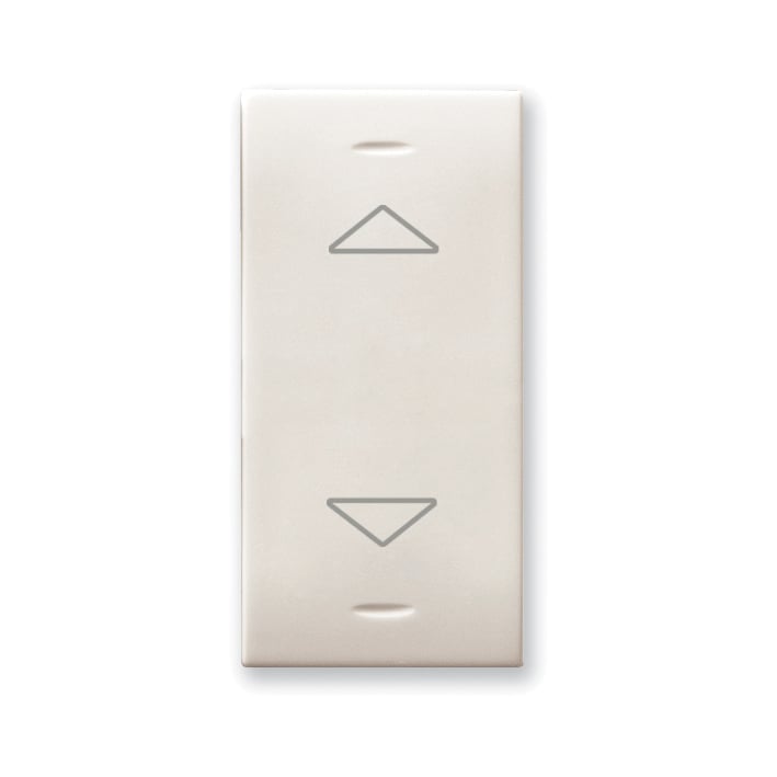 Domus S44 Commutatore 2 Pulsanti 1P 10AX 250V Bianco Lucido - AVE ICV-441051BS
