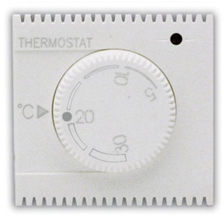 Electronic Thermostat with 230 V Handle NA+NC 5 A 2 Polished White Modules - AVE ICV- 441085