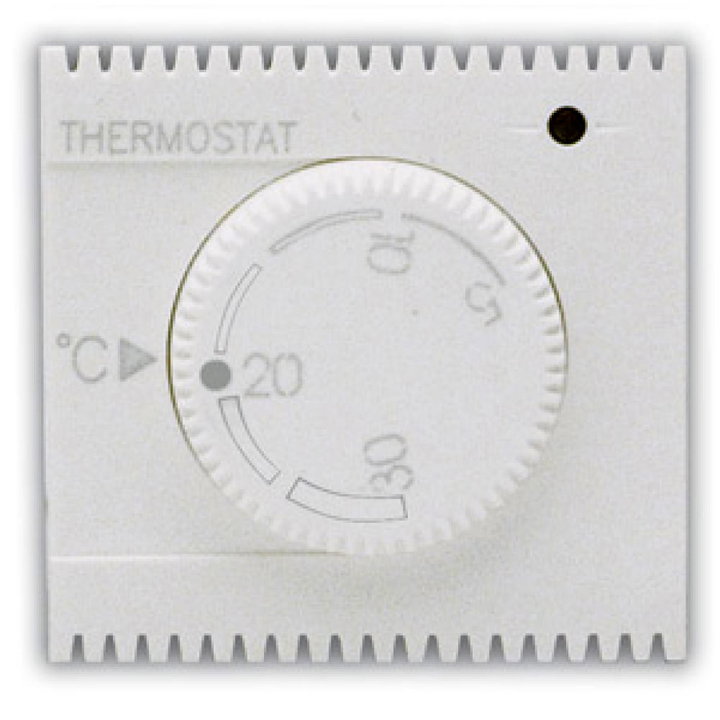 Termostato Elettronico con Manopola 230V NA+NC 5A 2 Moduli Bianco Lucido - AVE ICV-441085