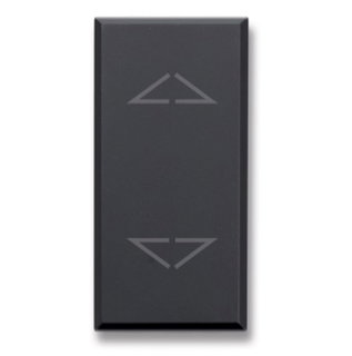 Rocker switch 2 buttons 1P 10AX 250V 3 positions 1 module matte gray - AVE ICV-445051BS