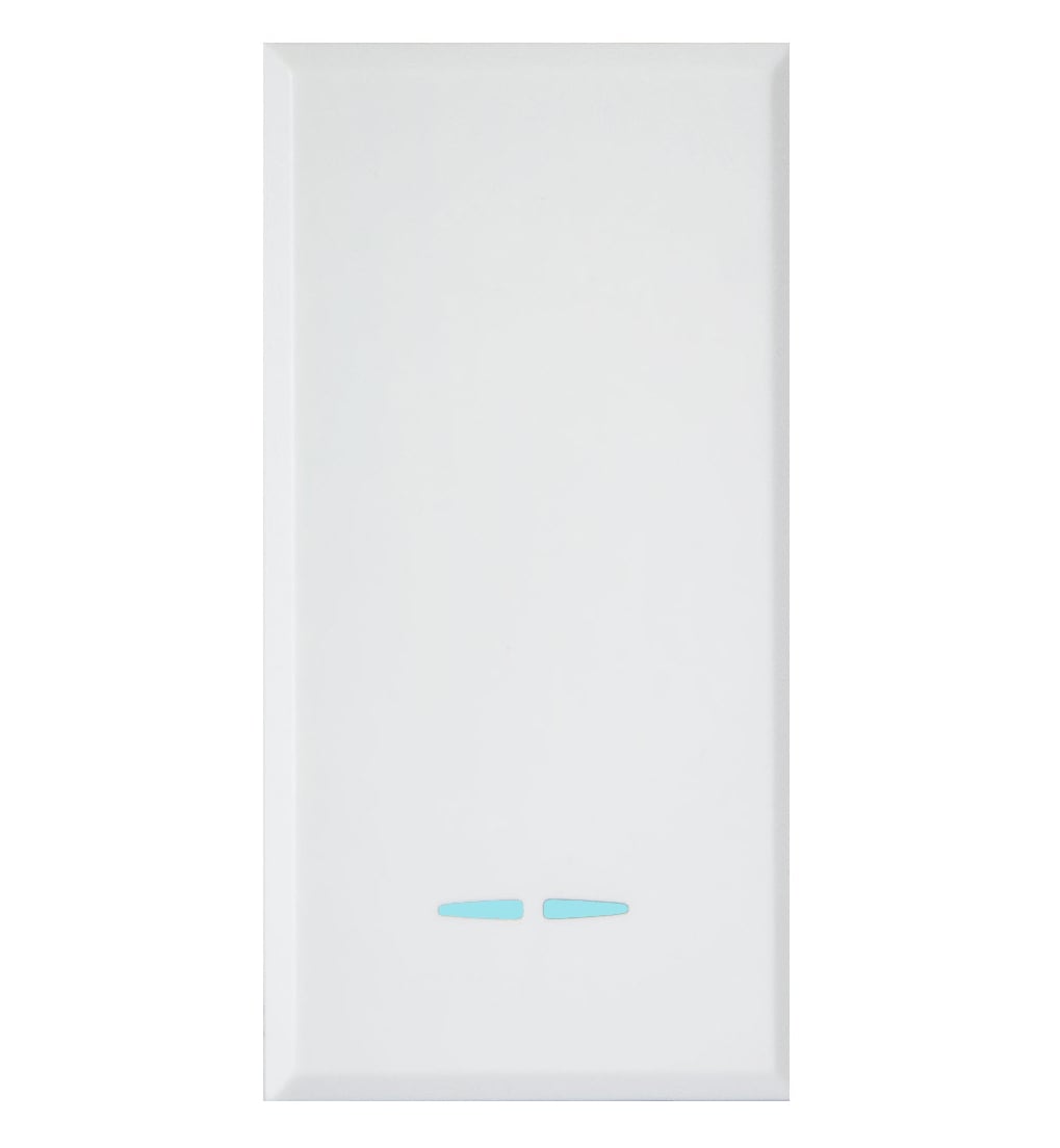 WHITEK S44 Invertitore Tasto con Gemma 1P 16AX Illuminabile 1 Modulo Bianco Opaco - AVE ICV-446004