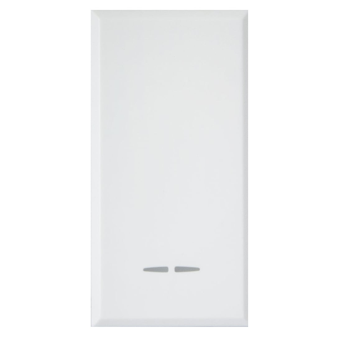 WHITEK S44 Invertitore Tasto con Gemma 1P 16AX Illuminabile 1 Modulo Bianco Opaco - AVE ICV-446004