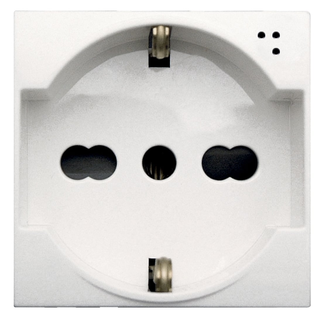 WHITEK S44 Presa Schuko Bipasso 2P+T 10/16A 250V Bianco Opaco, 446090/15TS - AVE ICV-446090/15TS