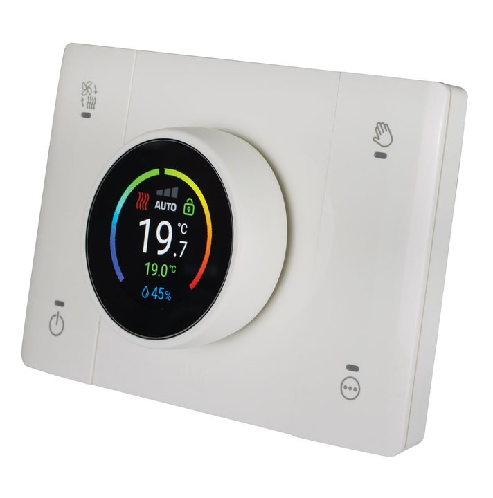 Cronotermostato WiFi Smart Connesso Rilevatore Umidità Ambiente Bianco - AVE ICV-446CRT-W