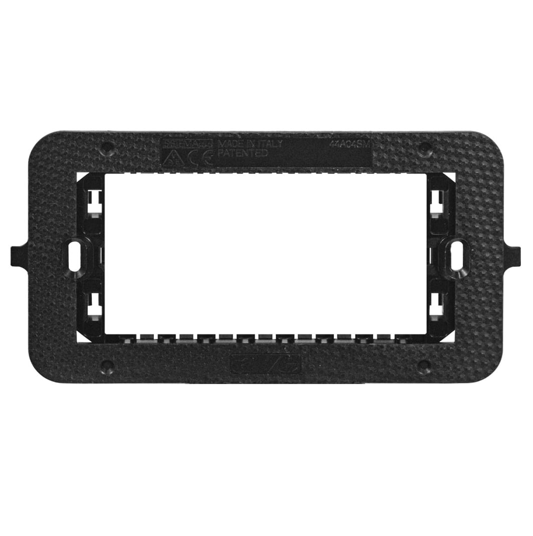 Support Smart 44 4 modules with screws for rectangular boxes - AVE ICV- 44 A 04 SM