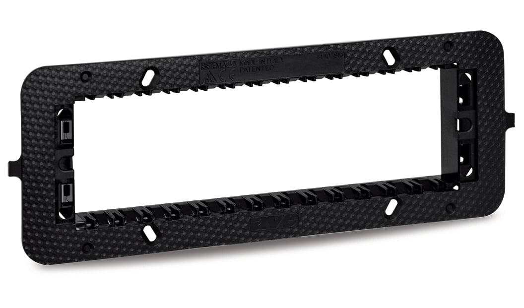 Support Smart 44 7 modules with screws for rectangular boxes - AVE ICV- 44 A 07 SM