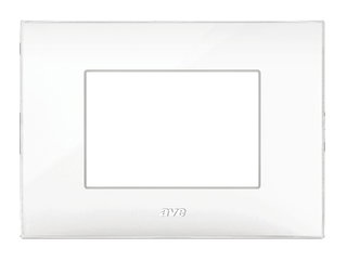YOUNG 44 Series plate for Rectangular Box 3 White Modules - AVE ICV- 44 PJ 03 B