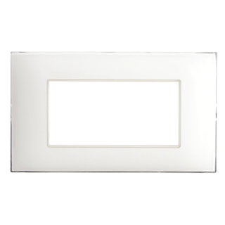 YOUNG 44 Series plate for Rectangular Box 4 White Modules - AVE ICV- 44 PJ 04 B