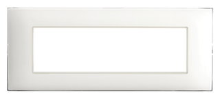Placca Young 44 7 moduli per scatola rettangolare bianca - AVE ICV-44PJ07B