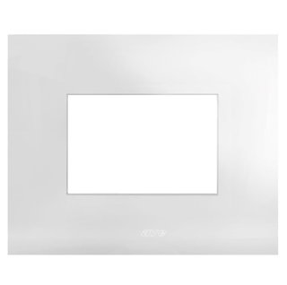 Smart plate 44 metal 3 glossy white modules - AVE ICV- 44 PSM 3 B