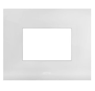 Placca Serie Smart44 in Metallo 3 Moduli Bianco Opaco - AVE ICV-44PSM3BO