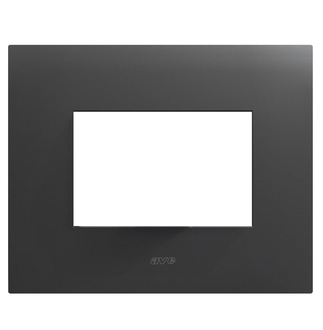 Smart44 metal plate 3 modules gray - AVE ICV-44PSM3GTK