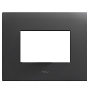 Smart44 metal plate 3 modules gray - AVE ICV-44PSM3GTK