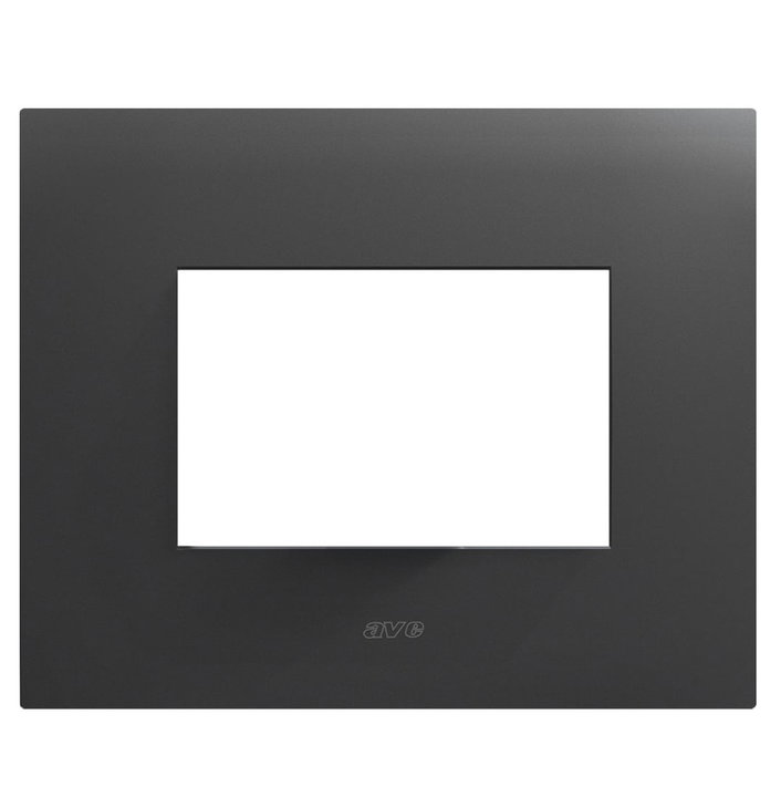 Smart44 metal plate 3 modules gray - AVE ICV-44PSM3GTK