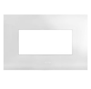Smart plate 44 metal 4 glossy white modules - AVE ICV- 44 PSM 4 B