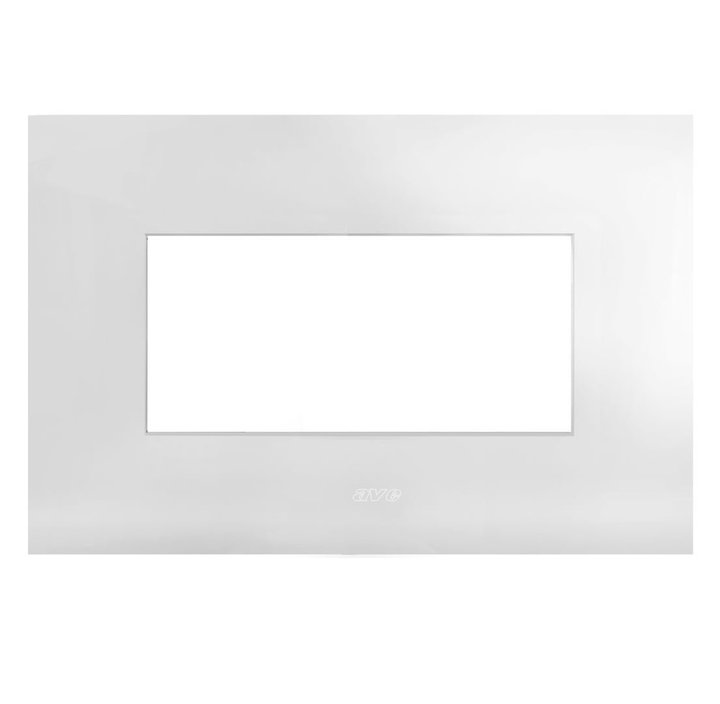 Smart plate 44 metal 4 glossy white modules - AVE ICV- 44 PSM 4 B