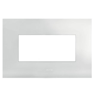 Placca Serie Smart44 in Metallo 4 Moduli Bianco Opaco - AVE ICV-44PSM4BO
