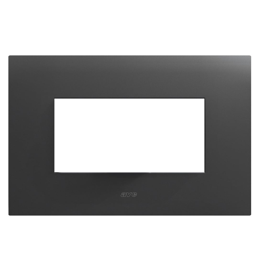 Placca Serie Smart44 in Metallo 4 Moduli Grigio - AVE ICV-44PSM4GTK