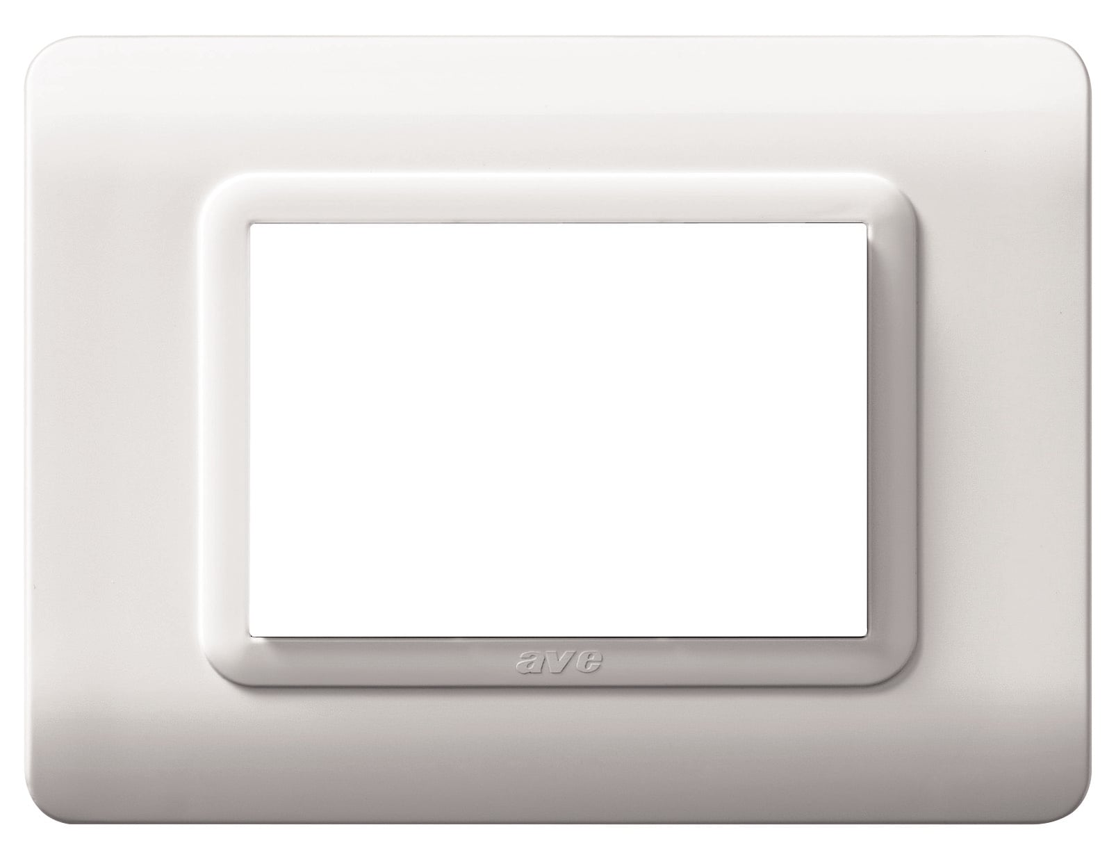 Placca Tecnopolimero S44 3 Moduli Bianco - AVE ICV-44PY03B