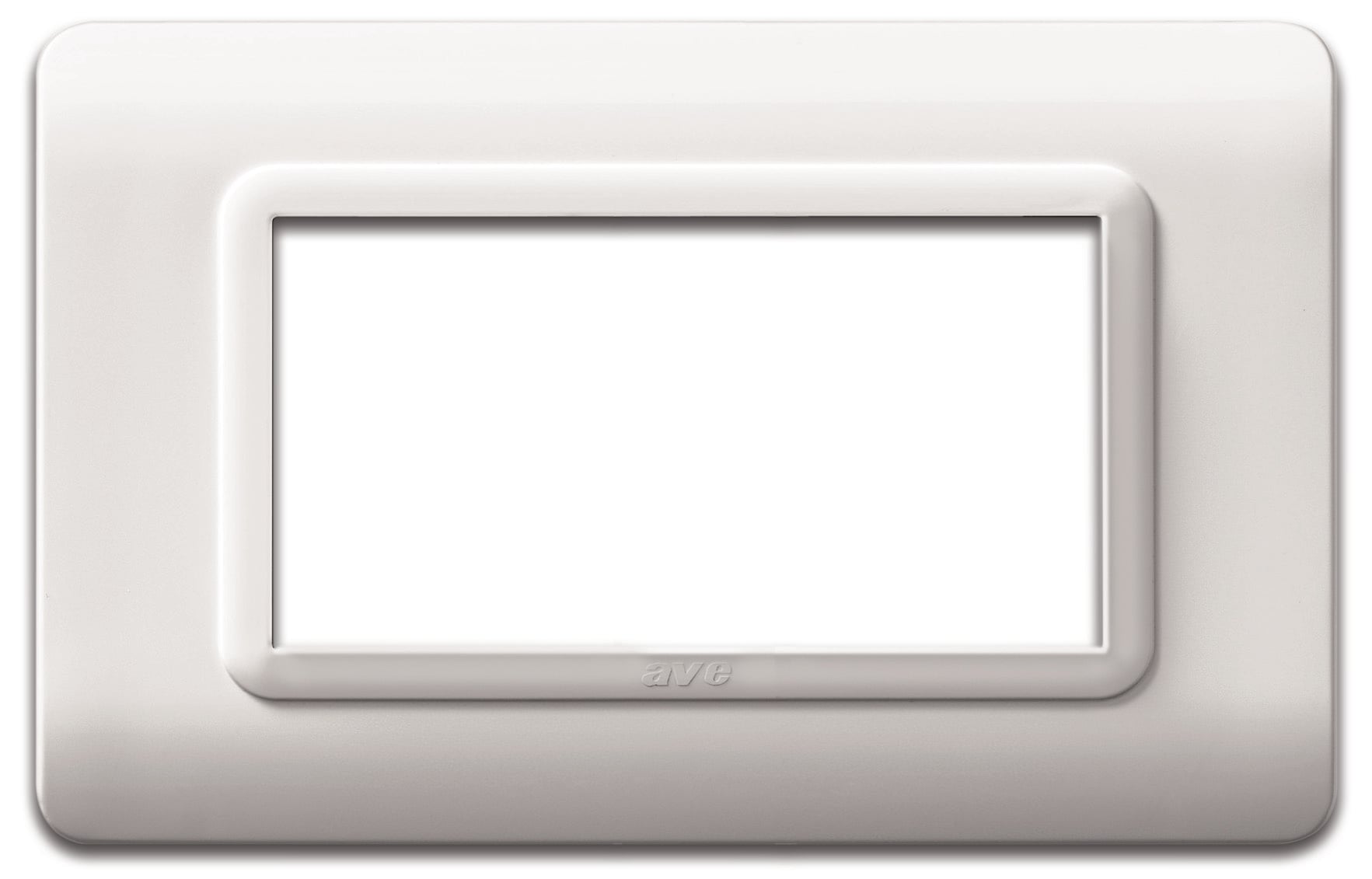 Placca Tecnopolimero S44 4 Moduli Bianco - AVE ICV-44PY04B