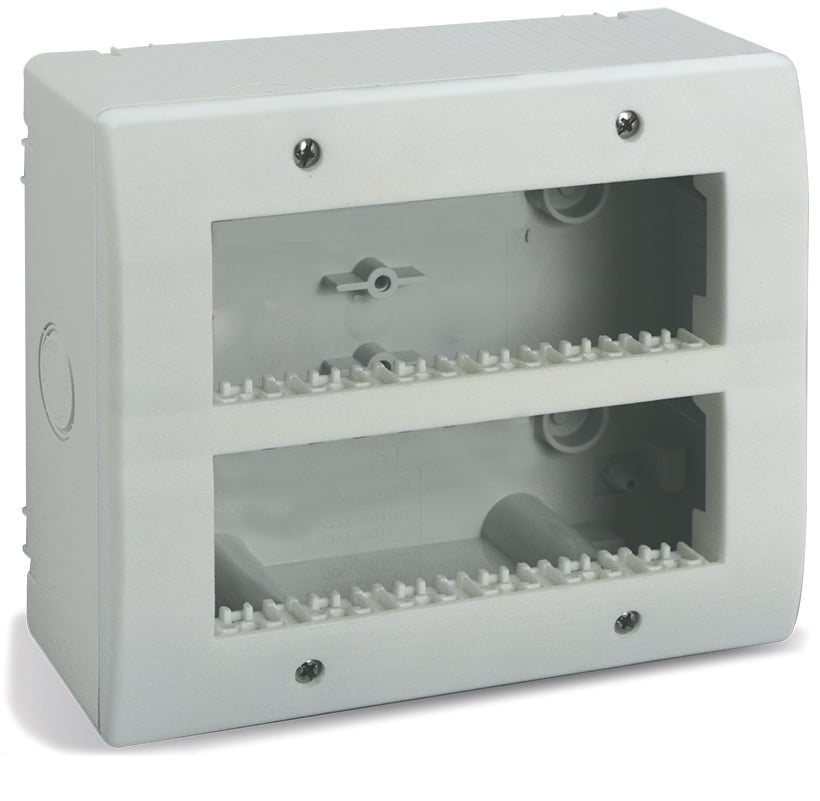 Contenitore Autoportante IP40 S44 per Minicanali 12 Moduli (6+6) Bianco - AVE ICV-44Q12VB
