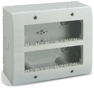 Contenitore Autoportante IP40 S44 per Minicanali 12 Moduli (6+6) Bianco - AVE ICV-44Q12VB