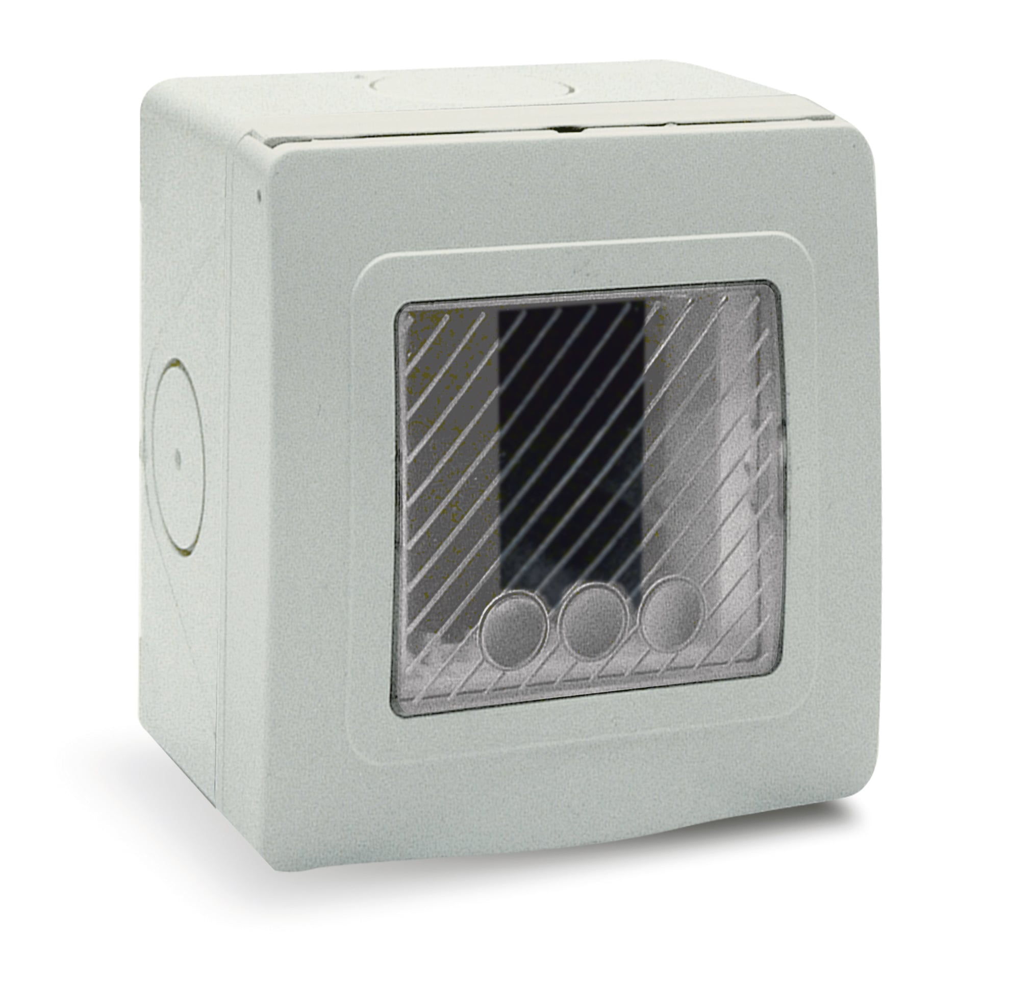 Contenitore Autoportante Stagno IP55 per Tubo Sportello con Membrana Cedibile 1 Modulo Bianco - AVE ICV-44ST01B