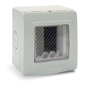 Contenitore Autoportante Stagno IP55 per Tubo Sportello con Membrana Cedibile 1 Modulo Bianco - AVE ICV-44ST01B