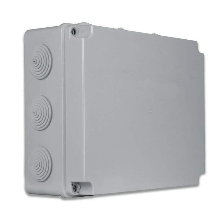 Scatola Rettangolare IP65 di Derivazione da Pareti con Passacavi 240x190 - AVE ICV-SD2408