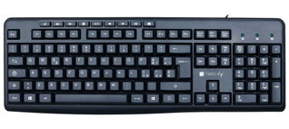 Tastiera USB 104 Tasti + 9 Multimediali Layout Italiano Nero - Techly IDATA 955-UBK-TM
