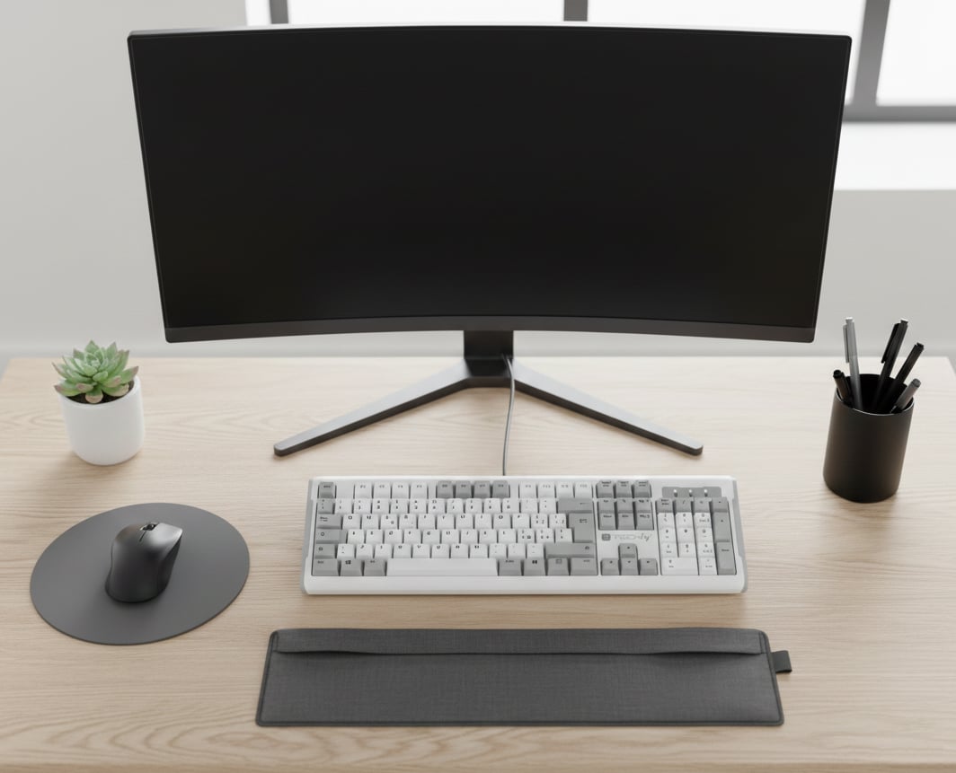 Tastiera Standard USB con Cavo, Bianco e Grigio - Techly IDATA 955-UGYW