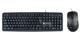 Black USB keyboard and mouse kit - Techly IDATA 955 -USB-KT