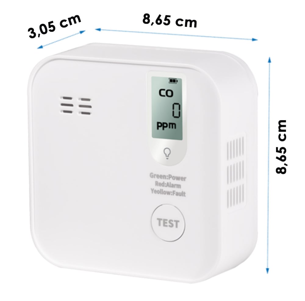 Carbon Monoxide Detector 85 dB Lithium Battery 10 Years - Logilink IDATA AD-MONOX