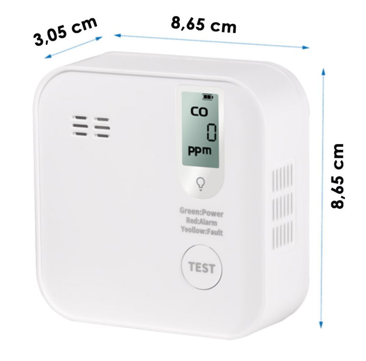Rilevatore di Monossido di Carbonio 85 dB Batteria Litio 10 Anni - Logilink IDATA AD-MONOX