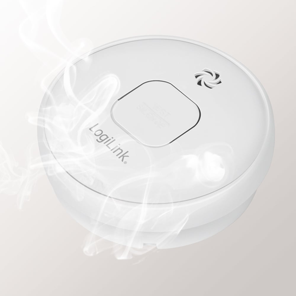 Smoke detector with VdS approval Battery 10 Years - Logilink IDATA AD-SMOKE 8
