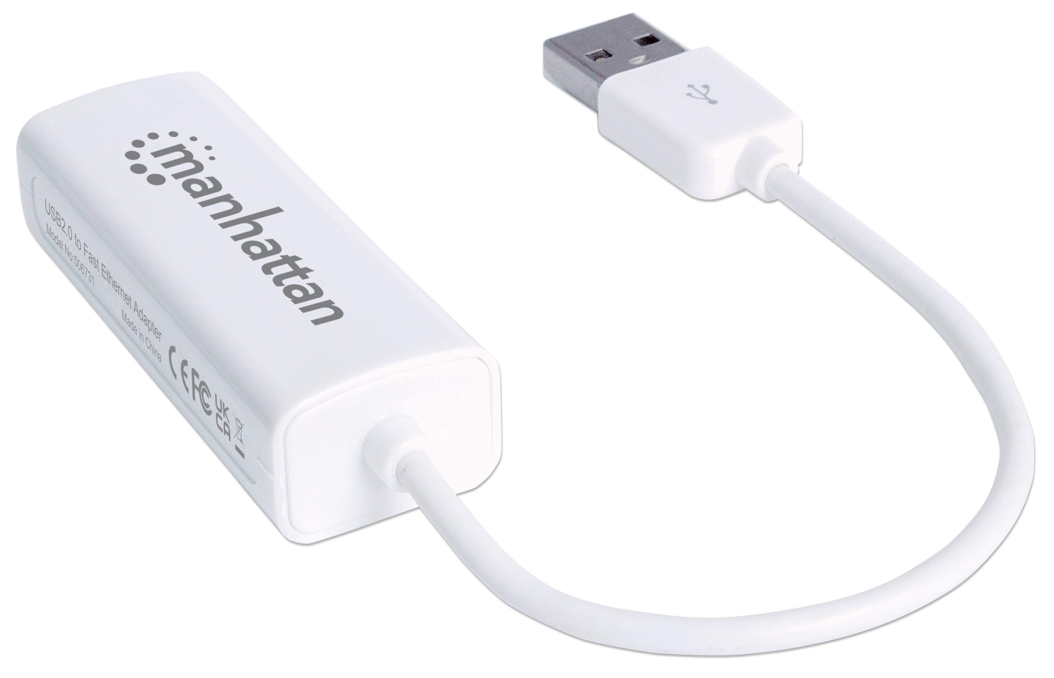 Adattatore USB 2.0 con porta Ethernet LAN 100Mbps - Manhattan IDATA ADAP-USB2