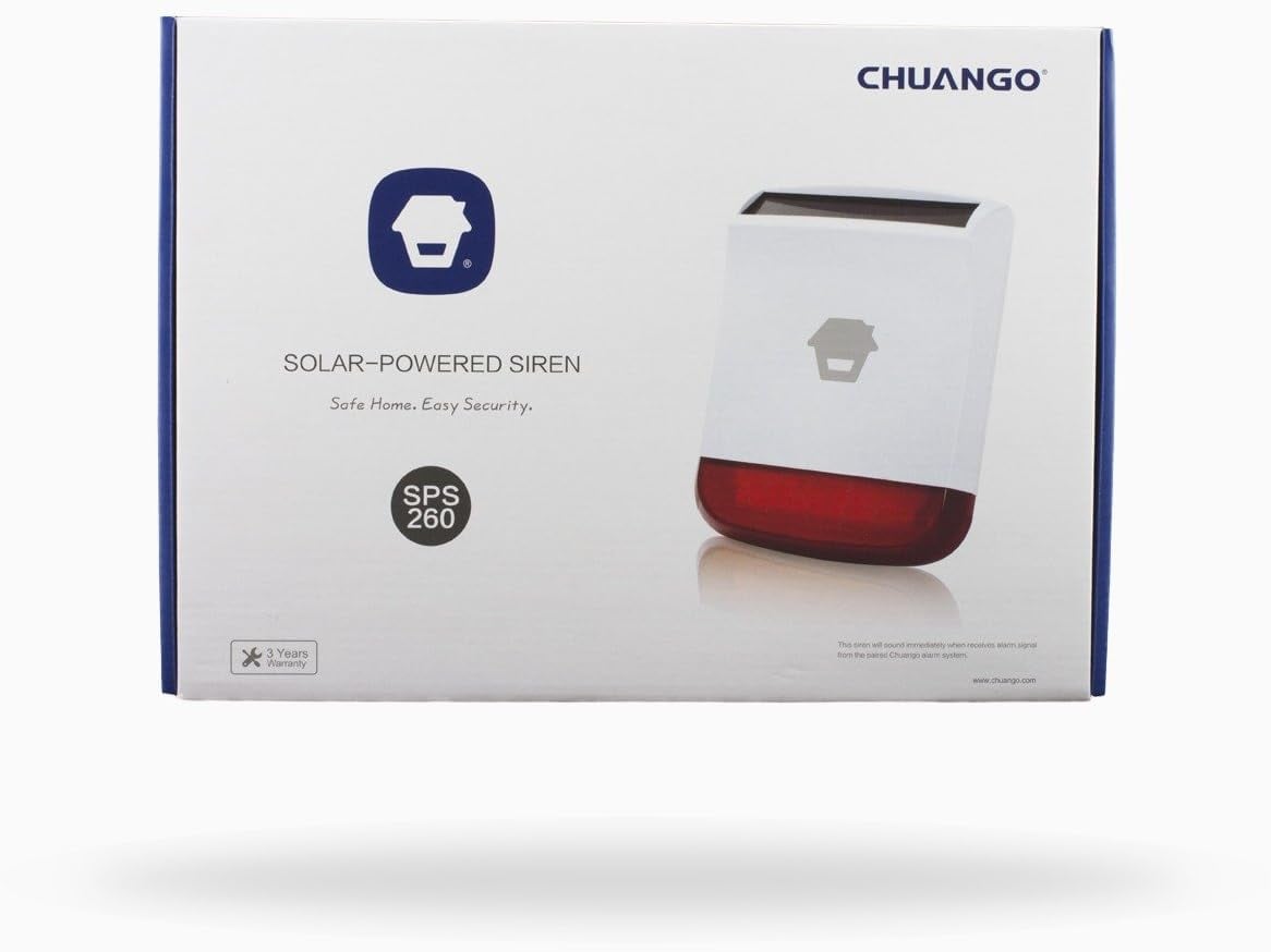 Sirena Wireless con Lampeggiante 110dB per Antifurto con Ricarica Solare - Chuango IDATA AF-HDL260C
