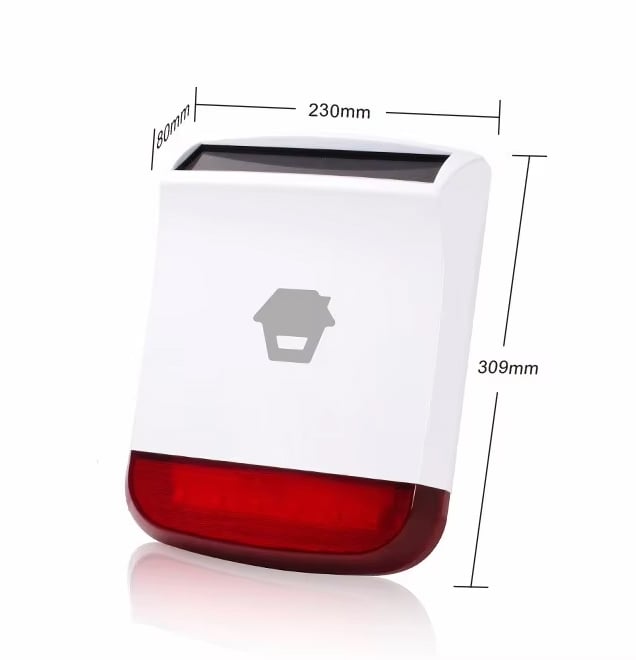 Sirena Wireless con Lampeggiante 110dB per Antifurto con Ricarica Solare - Chuango IDATA AF-HDL260C