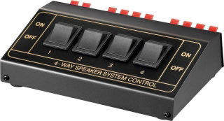 Speaker Switch fino a 4 Diffusori Audio Nero - Goobay IDATA AU-265