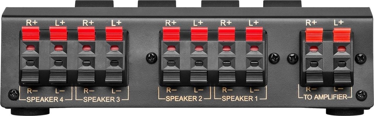 Speaker Switch fino a 4 Diffusori Audio Nero - Goobay IDATA AU-265