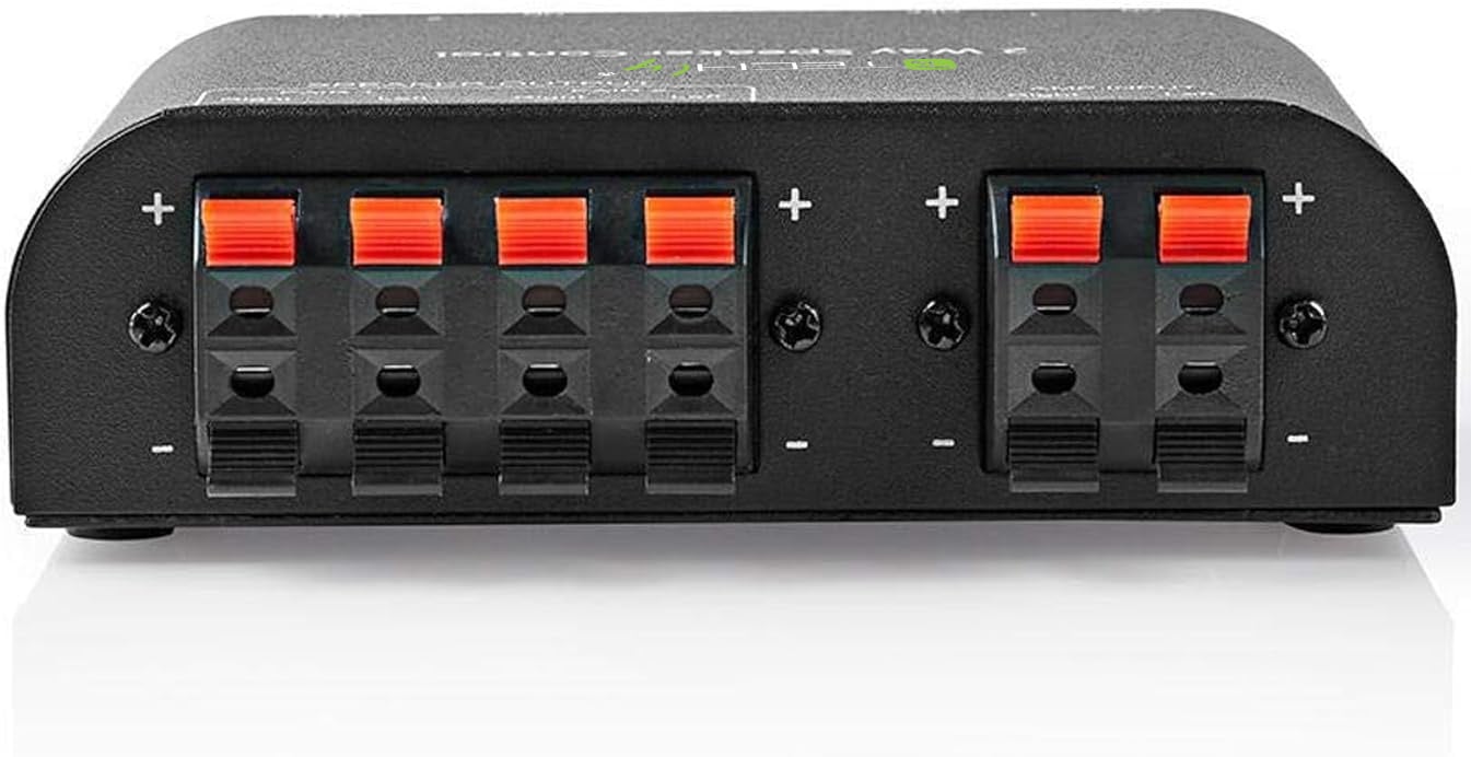 Commutatore Audio per Casse Acustiche 2 vie con Terminali a Pressione - Techly IDATA AU-266