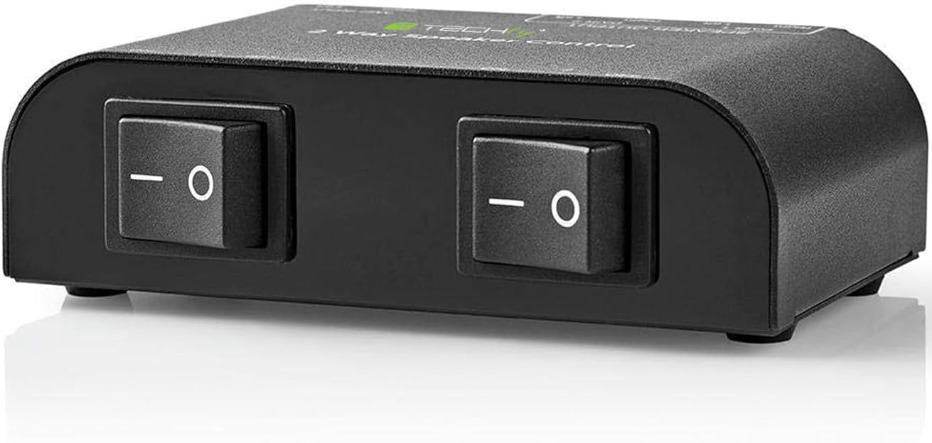 Commutatore Audio per Casse Acustiche 2 vie con Terminali a Pressione - Techly IDATA AU-266