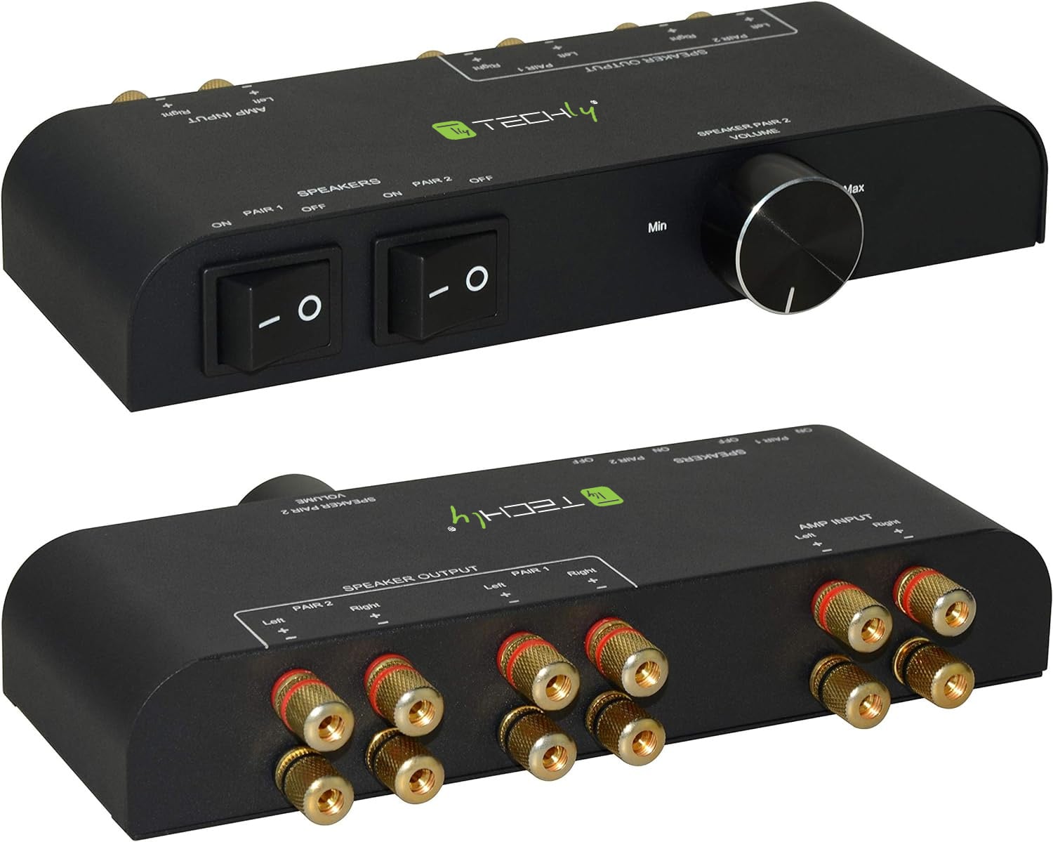 Commutatore audio per casse acustiche 2 vie con Terminali a banana - Techly IDATA AU-270