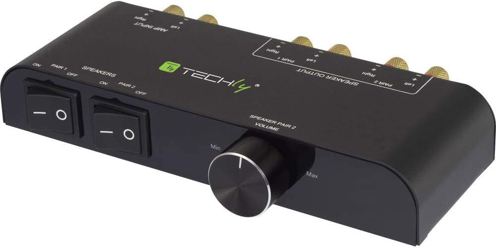 Commutatore audio per casse acustiche 2 vie con Terminali a banana - Techly IDATA AU-270