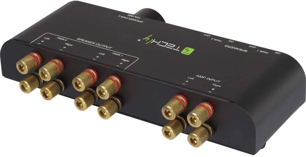 Commutatore audio per casse acustiche 2 vie con Terminali a banana - Techly IDATA AU-270