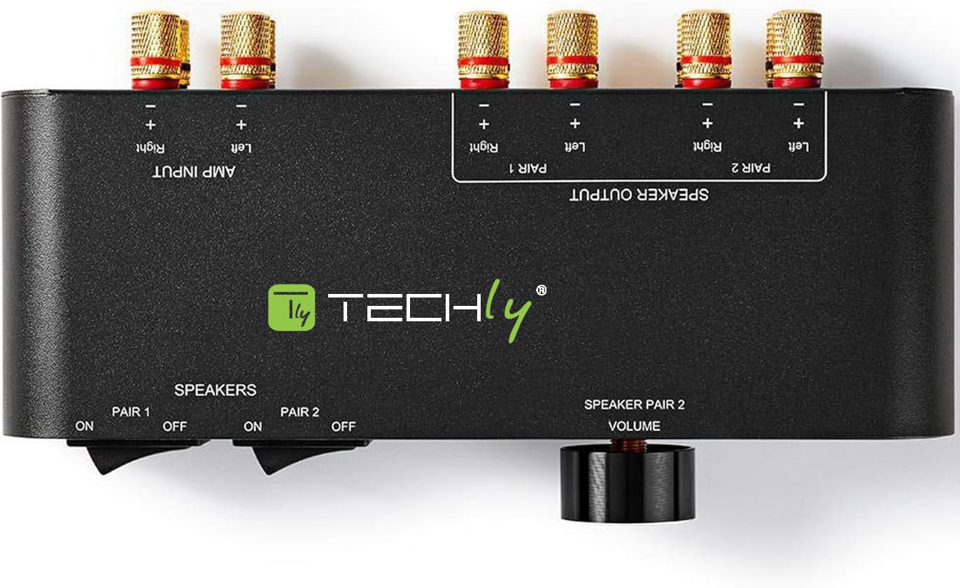 Commutatore audio per casse acustiche 2 vie con Terminali a banana - Techly IDATA AU-270