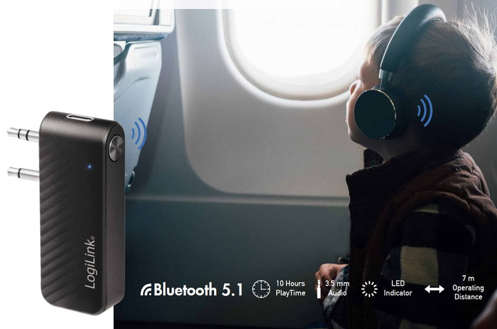 Trasmettitore Audio Bluetooth 5.1 con Batteria 10h - Logilink IDATA BLT-AU12