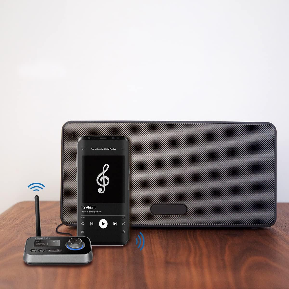 Bluetooth 5.0 Audio Transmitter and Receiver with LCD Display - Logilink IDATA BLT-AU 13